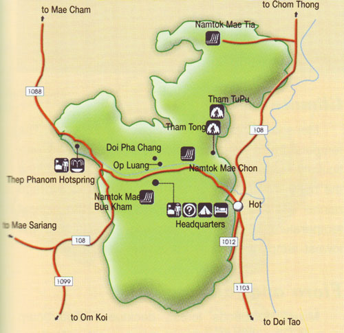 ob luang national park, ob luang, national parks in northern thailand, op luang, op luang national park
