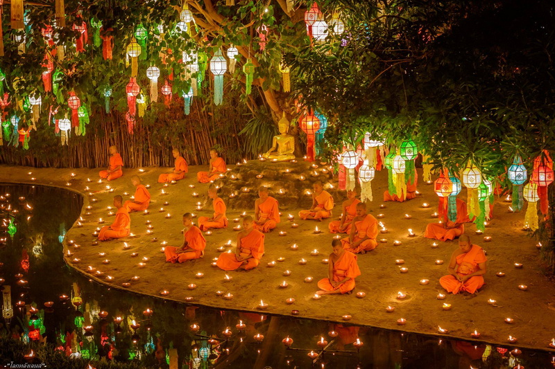 phan tao temple, wat phan tao, attractions temple in chiang mai