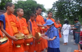 offering to monks, food offering to monks, offering to monks at morning