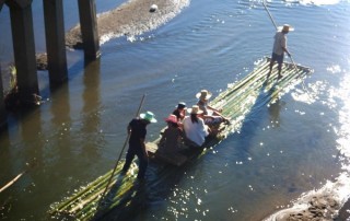 pai bamboo rafting, bamboo rafting in pai, bamboo rafting along pai river