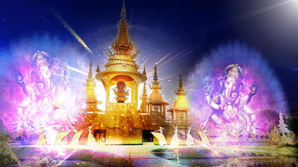 Wat Rong Khun Light Fest : The Light show